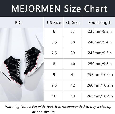 MEJORMEN Womens Platform Wedge Canvas Shoes High Top Lace Up+Side Zipper Fashion Sneakers Casual High Heel Walking Shoes in Saudi Arabia