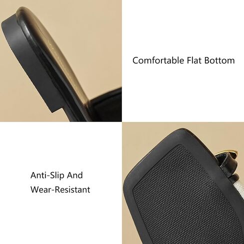 Women's Ring Toe Metal Flat Sandals Summer Slip-on Square Open Toe Non-Slip Beach Flats Slippers in Saudi Arabia