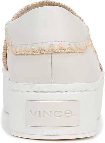 Vince Women's Warren Slip On Platform Sneaker White/Raffia 8 M in Saudi Arabia