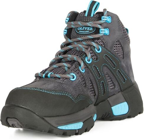 Honeywell Oliver 5" Leather & Mesh Women's Steel Toe Sneakers, Black & Blue (OL21112) in Saudi Arabia