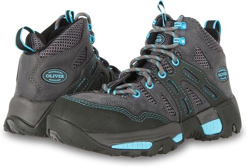 Honeywell Oliver 5" Leather & Mesh Women's Steel Toe Sneakers, Black & Blue (OL21112) in Saudi Arabia
