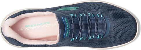 Skechers Women's Summits Fun Flare Sneaker, Navy/Multi=NVMT, 9.5 Wide in Saudi Arabia