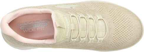 Skechers Women's Summits Fun Flare Sneaker, Taupe/Pink=TPPK, 7.5 Wide in Saudi Arabia