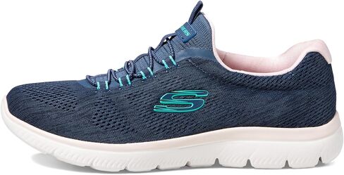 Skechers Women's Summits Fun Flare Sneaker, Navy/Multi=NVMT, 6 Wide in Saudi Arabia