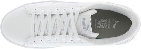 حذاء رياضي نسائي من الجلد من PUMA Vikky v3 مقاس 65 BM US WhiteWhiteSilver in Saudi Arabia