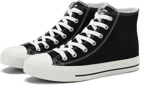 Womens High Top Sneakers for Women Classic Lace Up Cotton Canvas Shoes Womens Casual Canvas Walking Shoes in Saudi Arabia