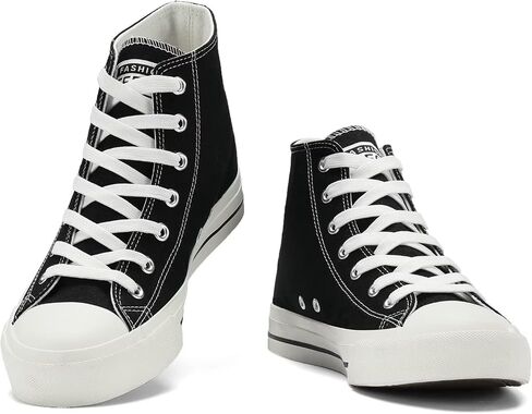 Womens High Top Sneakers for Women Classic Lace Up Cotton Canvas Shoes Womens Casual Canvas Walking Shoes in Saudi Arabia