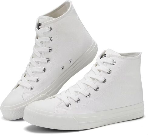 Womens High Top Sneakers for Women Classic Lace Up Cotton Canvas Shoes Womens Casual Canvas Walking Shoes in Saudi Arabia