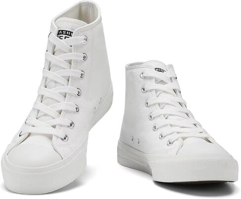 Womens High Top Sneakers for Women Classic Lace Up Cotton Canvas Shoes Womens Casual Canvas Walking Shoes in Saudi Arabia