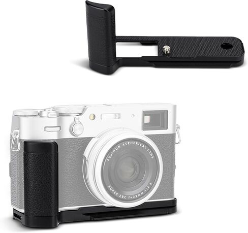 X100VI Handgrip,Metal Hand Grip L-Shape Bracket for FUJIFILM X100VI Only, X100VI Baseplate Holder with Quick Release Plate for Arca,Extra 1/4"-20 Tripod Hole & Hand Strap Hole Black(Not Fits X100V) in Saudi Arabia