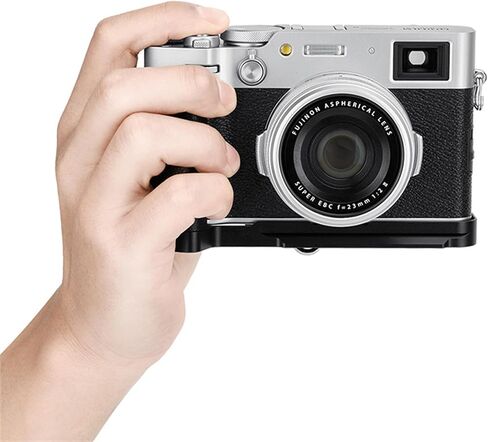 X100VI Handgrip,Metal Hand Grip L-Shape Bracket for FUJIFILM X100VI Only, X100VI Baseplate Holder with Quick Release Plate for Arca,Extra 1/4"-20 Tripod Hole & Hand Strap Hole Black(Not Fits X100V) in Saudi Arabia
