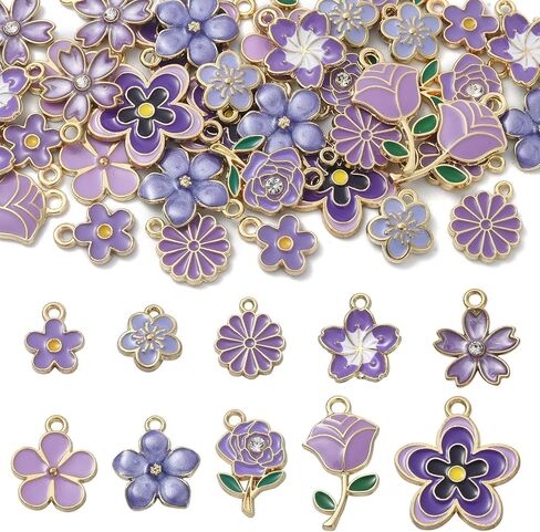 DanLingJewelry 50 قطعة 10 أنماط دلاية قلب الحب الأحمر المعلقات موضوع عيد الأم دلايات لأقراط قلادة السوار in Kuwait