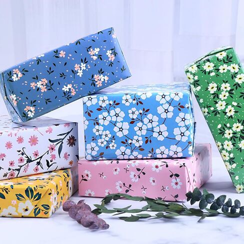 ورق تغليف عيد الميلاد Benherofun - مجموعة ورق تغليف الهدايا تتضمن خيوط الجوت وعلامات هدايا عيد الميلاد وورق تغليف كرافت بني، عنصر عيد الميلاد - 20 × 28 بوصة لكل ورقة، 8 ورقات in Kuwait