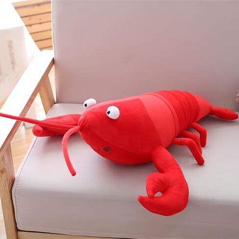 XIZHI Lobster Plush Stuffed Animal Lobster Plush Toy Lobster Pillow Suitable for Christmas and Birthday with Huggable Gifts (Red B) in Saudi Arabia