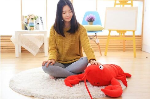 XIZHI Lobster Plush Stuffed Animal Lobster Plush Toy Lobster Pillow Suitable for Christmas and Birthday with Huggable Gifts (Red B) in Saudi Arabia