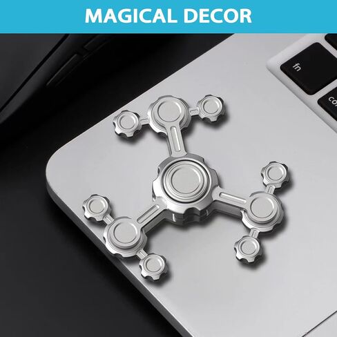 Gravity Fidget Spinner Toy for Kids Adults, Metal Finger Hand Spinner Fidgeting Glow in The Dark, Rock Spinner Gift Present for Boy Men Anti Anxiety Fingertip Gyro Desk Stress Toy Office Classroom in Saudi Arabia