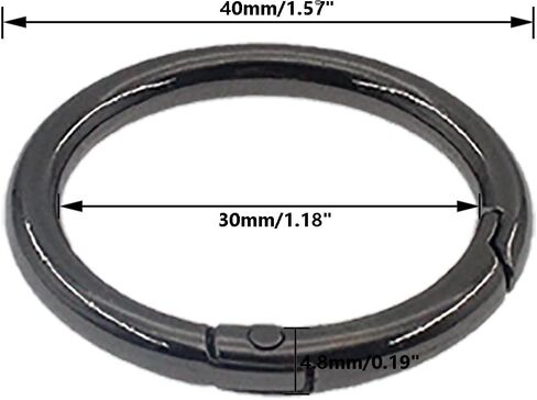 20 PCS Spring O Rings,SAFYY Round Carabiner Snap Clip,Trigger Spring Keyring Buckle Metal O Ring Clip in Kuwait