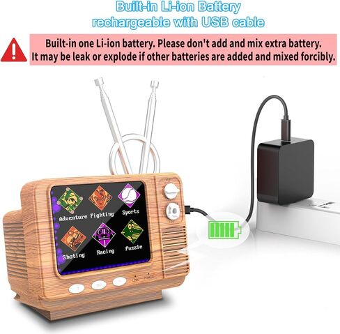 وحدة تحكم ألعاب محمولة ريترو مع 308 ألعاب كلاسيكية شاشة 3 بوصة تلفزيون صغير ألعاب فيديو يدعم مخرج AV ألعاب إلكترونية هدية عيد الميلاد للأولاد والبنات (وردي) in Kuwait