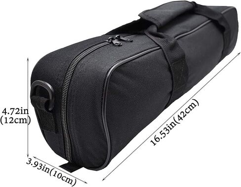 Birsppy Aeiniwer 4.7x3.9x16.5in/12x10x42cm حقيبة حمل مبطنة ثلاثية القوائم، حقيبة صغيرة سميكة مع حزام الكتف ومقبض حمل للحوامل الثلاثية، Monopod والآلات الموسيقية، نايلون متين، خفيف الوزن in Kuwait