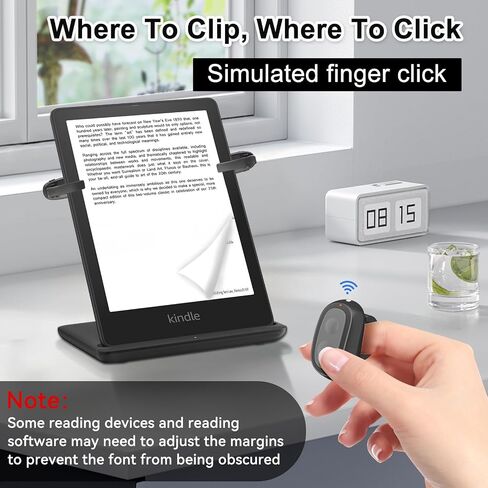 [مشبكين] جهاز التحكم عن بعد لصفحة البنصر لجهاز Kindle Paperwhite ملحقات جهاز التحكم عن بعد لجهاز Kindle Clip Clicker Page Turner لأجهزة Ipad Android والأجهزة اللوحية والهاتف ومشغلات الكاميرا in Saudi Arabia