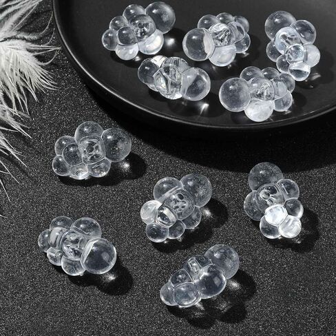 LiQunSweet 70 قطعة من الخرز المطلي بالأشعة فوق البنفسجية بألوان قوس قزح وملون من الأكريليك على شكل نجمة، فاصل فضفاض لأساور الشعر DIY وقلادة الزينة اليدوية in Saudi Arabia