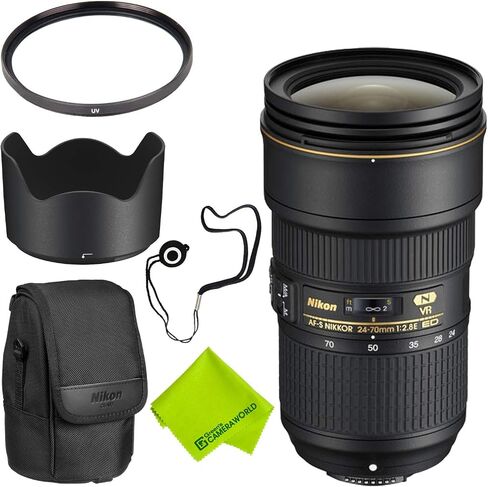 Nikon AF-S NIKKOR 24-70mm f/2.8E ED VR Lens Base Bundle in Saudi Arabia