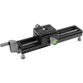 Fotopro Macro Focusing Rail Rack Slider for Close-up Shooting Macro Photography with Quick Release Plate 7.4 Inch Aluminum Alloy Universal Camera Slider for DSLR Camera Camcorder Film Photography
