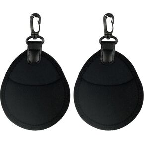 2 Pack Lens Filter Pouch Mini Storage Bag Sleeve Protective Case with Keychain Hook 2 Pockets For Camera CPL MC UV ND 25mm-72mm 43mm 46mm 49mm 52mm 55mm 58mm 62mm 67mm
