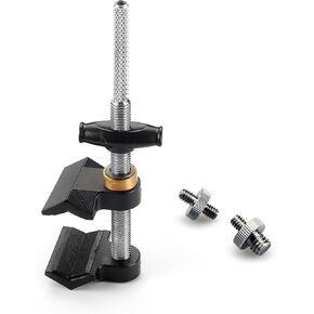 PHOCUS Small End Jaw Vise Clamp/Grip with 1/4" & 3/8" Thread for Mounting Photography Video Light, Ring Light, Ball Head, Magic Arm or Accessories