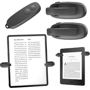[2 Clips] Page Turner Remote for Kindle Paperwhite Remote Page Turner Accessories for Kindle Clip Clicker Page Turner for Ipad Android Tablets Phone Camera Triggers in Kuwait