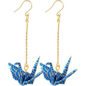 أقراط متدلية وأقراط متدلية ورق أوريغامي | صُنعت في اليابان، أقراط متدلية لا تسبب الحساسية، أقراط طيور جراحية من الفولاذ المقاوم للصدأ مجوهرات يابانية/للنساء والفتيات in Kuwait