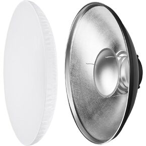 16inch/42cm Standard Reflector Beauty Dish with White Diffuser Sock, Honeycomb Grid for Bowens Mount Studio Strobe Flash Light in Kuwait