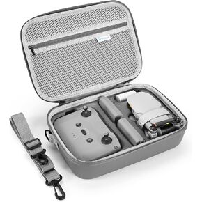 Skyreat Mini 4K / Mini 2 SE Case, Portable Small Leather PU Case for DJI Mini 4K/Mini 2 SE Drone and Controller Accessories,Compact Storage Travel Case with Should Strap,Handle and Propeller Holders