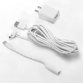 Adapter Charger for Ring Stick Up Cam Battery/Plug-in 3rd Gen/2nd & Ring Pan Tilt Stick Up Camera,Spotlight Cam, Ring Spotlight Cam Plus/Pro Indoor/Outdoor Weatherproof Charging Cable Power Cord 6FT