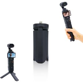 LICHIFIT Portable Mini Tripod for DJI Osmo Pocket 3 Camera Foldable Desktop Stand Bracket Support Handheld Mount Holder Extension Handle with 1/4" Screw Interface