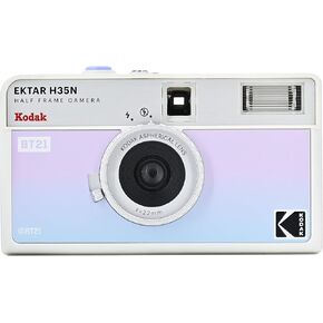 KODAK EKTAR H35N Half Frame Film Camera, 35mm, Reusable, Focus-Free, Bulb Function, Built-in Star Filter, Coated Improved Lens (Film & AAA Battery are not Included) (Striped Black, Premium Kit)