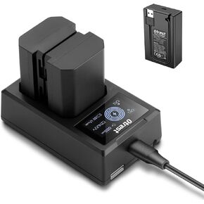 مجموعة بطارية وشاحن بديلة NP-FZ100، بطاريات 2280 مللي أمبير مع شاحن USB مزدوج وكابل شحن، متوافقة مع Sony FX3 FX30 a1 a9 II a9 a7R IV a7S III a7 III a7 IV a7C a6600، عبوتان in Kuwait