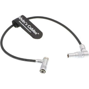 Alvin's Cables Z CAM E2 Rotatable Right Angle 2 Pin to 4 Pin Female Right Angle Power Cable for Portkeys Monitor