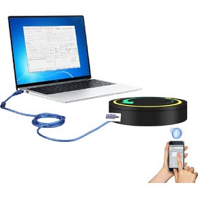 Rotating Display Stand with Remote Control Bluetooth and USB Control, Used for Program Development, Providing Development Command, Controllable Speed and Direction，for 3D Scanning (White, 12.6'')