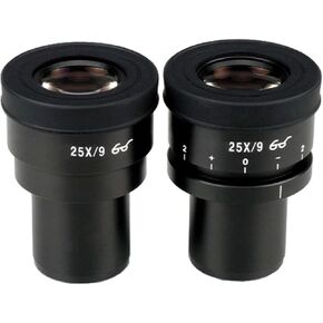 AmScope EP25X30F Pair of Focusable Extreme Widefield 25X Eyepieces (30mm)