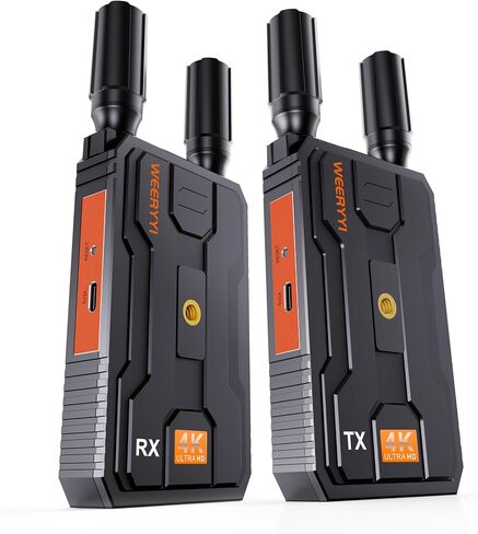 (Only RX) Wireless HDMI 4K,Ultra-Long Range Plug and Play, 2.4/5G Wireless Video Transmission System for Streaming Camera Video/Audio from Laptop/PC toHDTV/Projector/Video Monitor in Saudi Arabia