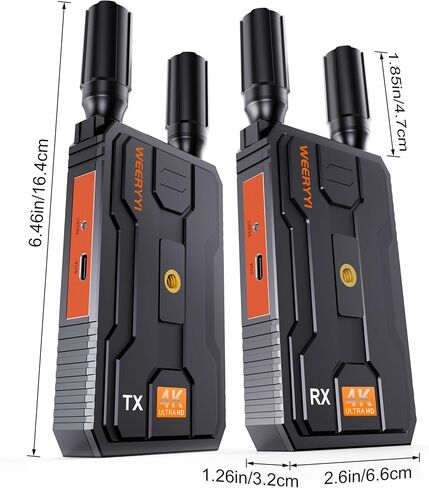 (Only RX) Wireless HDMI 4K,Ultra-Long Range Plug and Play, 2.4/5G Wireless Video Transmission System for Streaming Camera Video/Audio from Laptop/PC toHDTV/Projector/Video Monitor in Saudi Arabia