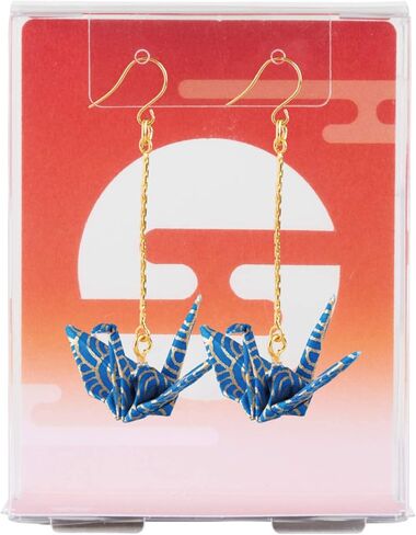 أقراط متدلية وأقراط متدلية ورق أوريغامي | صُنعت في اليابان، أقراط متدلية لا تسبب الحساسية، أقراط طيور جراحية من الفولاذ المقاوم للصدأ مجوهرات يابانية/للنساء والفتيات in Kuwait