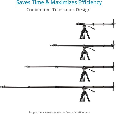 PROAIM Fly-Master 13' رافعة تلسكوبية من ألياف الكربون. لRS 2، RSC 2، كرين 2S/3S. المشابك المقاومة للانزلاق - مستقرة وآمنة. حمولة تصل إلى 6.8 كجم/15 رطل. (جي بي-FLMS-01) in Saudi Arabia