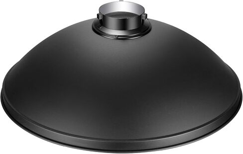 طبق تجميل عاكس قياسي 16 بوصة/42 سم مع جورب ناشر أبيض، شبكة على شكل قرص العسل لضوء فلاش ستروب من بوينز ماونت in Kuwait