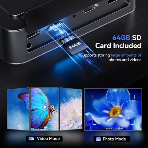 TOMLOV TriL110 10.1 بوصة 3 عدسات 2K HDMI مجهر رقمي 2500X، مكبر مجهر للعملات المعدنية بالكامل مع شاشة IPS، مجهر لحام LCD للبالغين، 14 مصباح LED، متوافق مع الكمبيوتر/التلفزيون، 64 جيجابايت in Kuwait