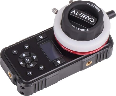 جهاز Came-TV Astral اللاسلكي عالي عزم الدوران مع التركيز على معظم كاميرات DSLR، وحدة تحكم بدون مرآة مع وحدة تحكم عن بعد ومحرك، شاشة OLED - 100 متر (328 قدم) أقصى نطاق، بطارية مدمجة، 2.4 جيجا هرتز in Kuwait