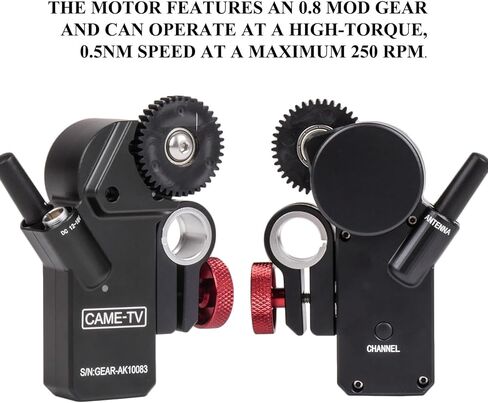 جهاز Came-TV Astral اللاسلكي عالي عزم الدوران مع التركيز على معظم كاميرات DSLR، وحدة تحكم بدون مرآة مع وحدة تحكم عن بعد ومحرك، شاشة OLED - 100 متر (328 قدم) أقصى نطاق، بطارية مدمجة، 2.4 جيجا هرتز in Kuwait