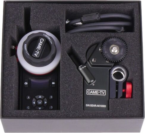 جهاز Came-TV Astral اللاسلكي عالي عزم الدوران مع التركيز على معظم كاميرات DSLR، وحدة تحكم بدون مرآة مع وحدة تحكم عن بعد ومحرك، شاشة OLED - 100 متر (328 قدم) أقصى نطاق، بطارية مدمجة، 2.4 جيجا هرتز in Kuwait