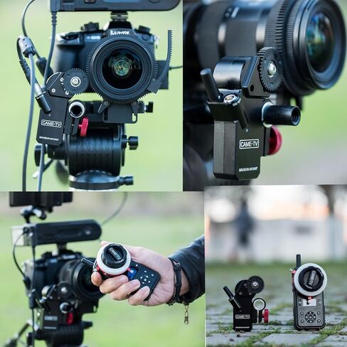 جهاز Came-TV Astral اللاسلكي عالي عزم الدوران مع التركيز على معظم كاميرات DSLR، وحدة تحكم بدون مرآة مع وحدة تحكم عن بعد ومحرك، شاشة OLED - 100 متر (328 قدم) أقصى نطاق، بطارية مدمجة، 2.4 جيجا هرتز in Kuwait